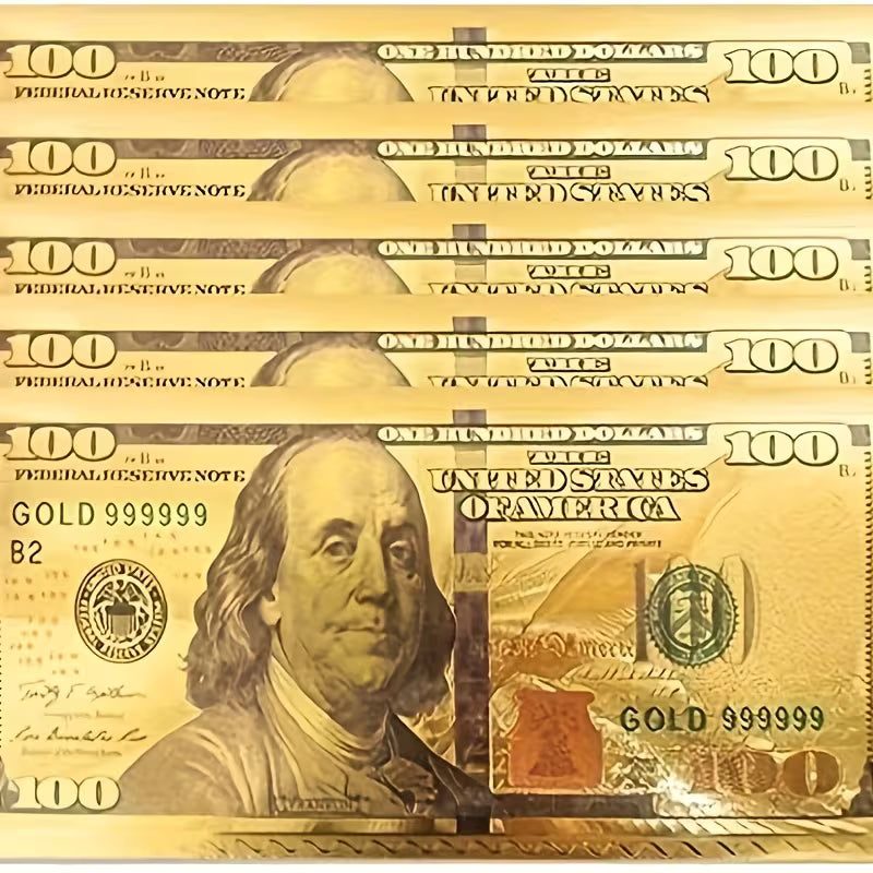 Billetes Dorados 5 x Q.50.00